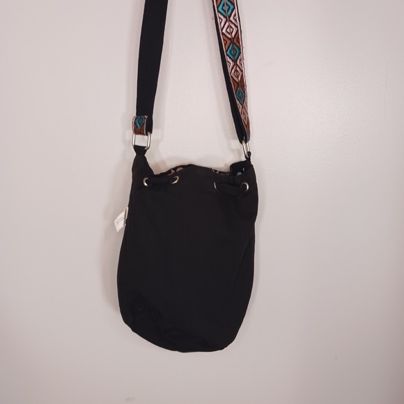 Steve Madden Embroidered Floral Celestial Boho Bucket Crossbody Bag - Picture 11 of 12